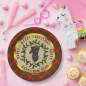 Assiettes En Carton Bruce Scottie Dog Christmas (Fête)