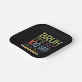 Assiettes En Carton Bruh C'Est Mon 100 Jours D'École Drôle 100E Jour (Angulaire)