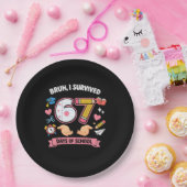 Assiettes En Carton Bruh I survived 67 days of school (Fête)