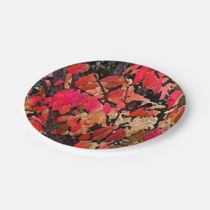 Assiettes En Carton Brûler des plaques de papier Abstraites Bush