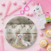 Assiettes En Carton Brûlure d'agneau de bébé à mouton rustique (Fête)