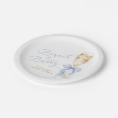 Assiettes En Carton Brunch & Bubbly Blue Bow Bridal Shower (Angle)