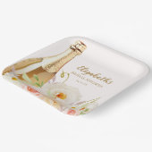 Assiettes En Carton Brunch & Bubbly Fête des mariées florale (Angulaire)