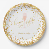 Assiettes En Carton Brunch & Bubbly Fiançailles | Bachelorette | Douch (Devant)