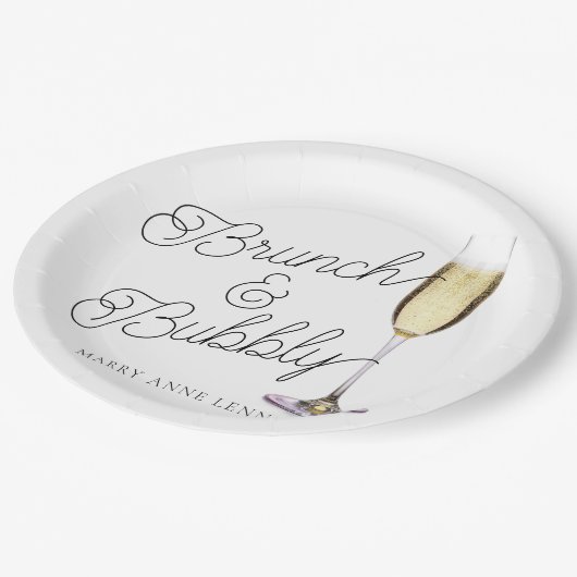 Assiettes En Carton Brunch budget et cocktail Bubbly (Angle)