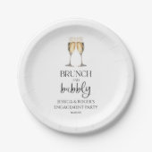 Assiettes En Carton Brunch et Bubbly Engagement Party Brunch (Devant)