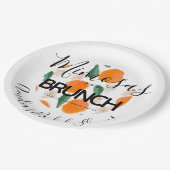 Assiettes En Carton Brunch Mimosa Dessin à la Main  Baby Shower    (Angle)