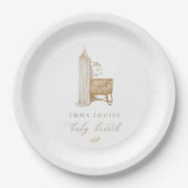 Assiettes En Carton Brunch Neutral Boho Baby (Devant)