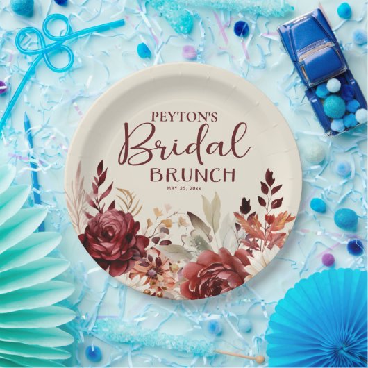 Assiettes En Carton Brunch nuptial à la crème de Bourgogne (Fête)