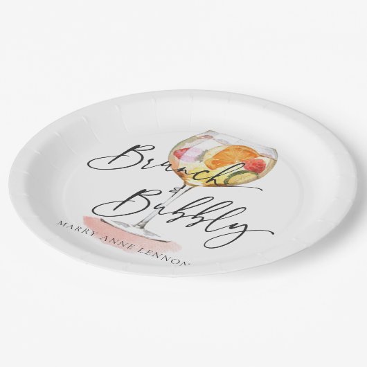 Assiettes En Carton Brunch nuptial minimal Bubbly Cocktail Party (Angle)