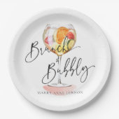 Assiettes En Carton Brunch nuptial minimal Bubbly Cocktail Party (Devant)