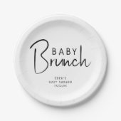 Assiettes En Carton Brunch pour bébé Neutre Moderne Simple (Devant)