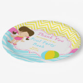 Assiettes En Carton Brunette Fête de billard de billard (Angle)