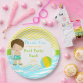 Assiettes En Carton Brunette Hair Pool Party Bash Party (Fête)