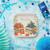 Assiettes En Carton Bry Sweet Rustique Baby shower plaque de papier (Fête)