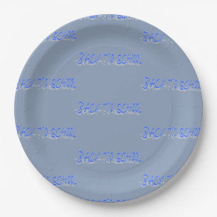 Assiettes En Carton BTS bleu foncé