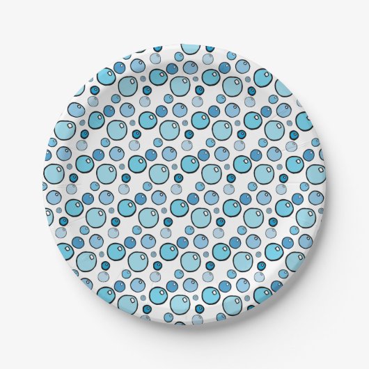 Assiettes En Carton Bubbles (Devant)