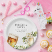 Assiettes En Carton Bubbles and Brews Shower de Couple (Fête)