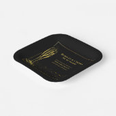 Assiettes En Carton Bubbles and Cheers Black Gold 50e fête d'anniversa (Angulaire)