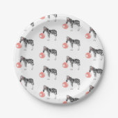 Assiettes En Carton Buble Gum Zebra Blowbble Motif (Devant)