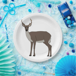 Assiettes En Carton Buck Deer Animal