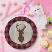 Assiettes En Carton Buck Deer Silhouette Bonnet (Fête)