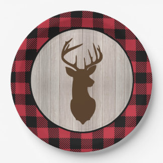 Assiettes En Carton Buck Deer Silhouette Bonnet