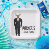 Assiettes En Carton Buck In a Tuxedo pour Bachelor Party (Fête)