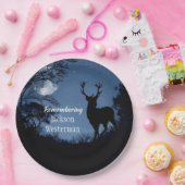 Assiettes En Carton Buck Silhouette à la ronde commémorative de nuit (Fête)