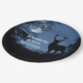 Assiettes En Carton Buck Silhouette à la ronde commémorative de nuit (Angle)