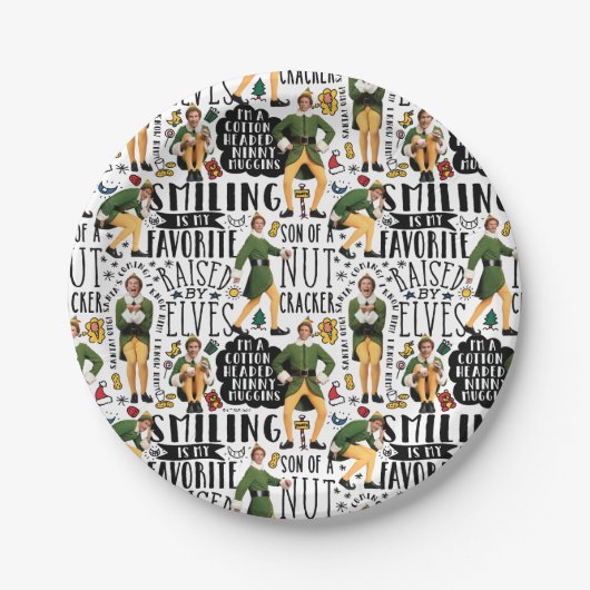 Assiettes En Carton Buddy le Motif de devis Elf (Devant)