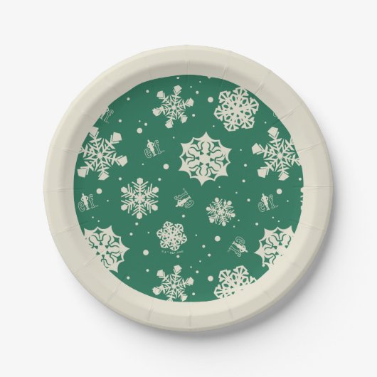 Assiettes En Carton Buddy le Motif Elf Snowflake (Devant)