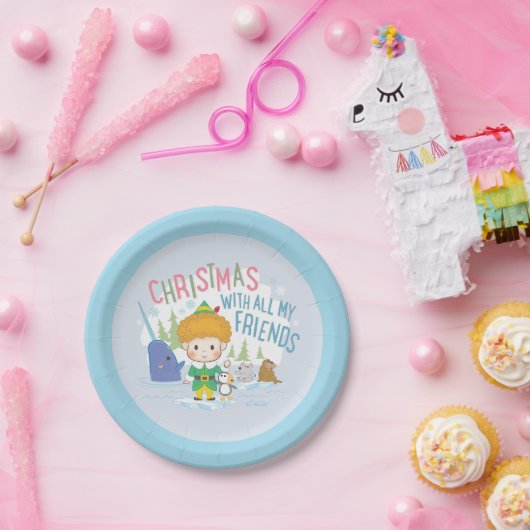 Assiettes En Carton Buddy l'Elfe Noël avec tous mes amis (Fête)