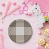 Assiettes En Carton Buffalo Check Beige Cream En vichy ivoire (Fête)