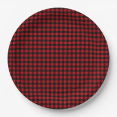 Assiettes En Carton Buffalo Plaid Russe Cabine (Devant)