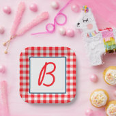 Assiettes En Carton Buffalo plaqué monogramme (Fête)