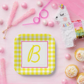 Assiettes En Carton Buffalo plaqué monogramme (Fête)