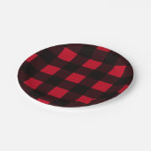 Assiettes En Carton Buffalo rouge abattu (Angle)