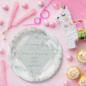 Assiettes En Carton Buffet mariage | Elégante Peon d'aquarelle en albâ (Fête)