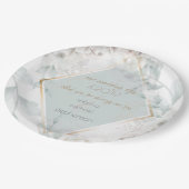 Assiettes En Carton Buffet mariage | Elégante Peon d'aquarelle en albâ (Angle)