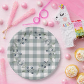 Assiettes En Carton Buffle de couronnes vertes Plaid Vérifier assez (Fête)