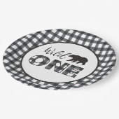 Assiettes En Carton Buffle d'ours sauvage déposé premier anniversaire (Angle)