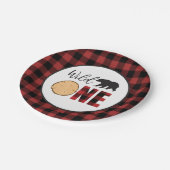 Assiettes En Carton Buffle d'Ours Sauvage Plaid Premier Anniversaire P (Angle)
