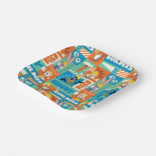 Assiettes En Carton BUGS BUNNY BUILDERS™| Character Grid Pattern (Angulaire)