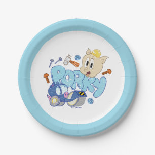 Assiettes En Carton BUGS BUNNY BUILDERS™ Dessin de Porky