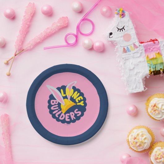 Assiettes En Carton BUGS BUNNY BUILDERS™| Hard Hat Scalloped Logo (Fête)