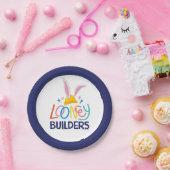 Assiettes En Carton BUGS BUNNY BUILDERS™| Hard Hat Stacked Logo (Fête)