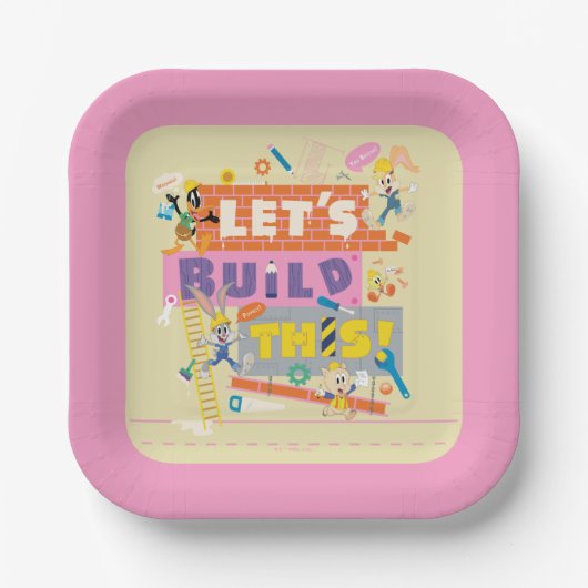 Assiettes En Carton BUGS BUNNY BUILDERS™| "Let's Build This" Work Site (Recto)