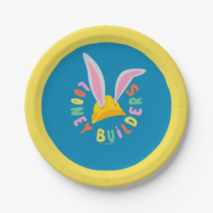 Assiettes En Carton BUGS BUNNY BUILDERS™ Logo cercle casque de chanti
