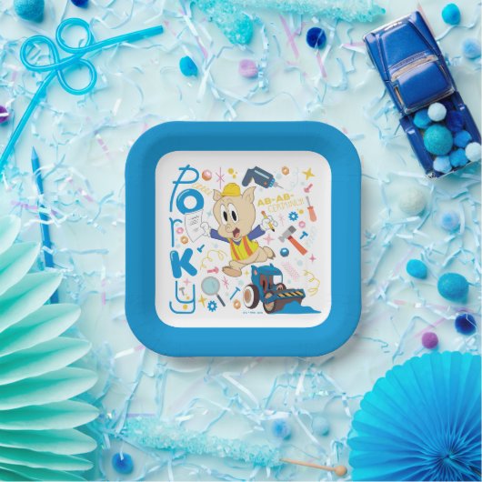 Assiettes En Carton BUGS BUNNY BUILDERS™| Porky Pig Work Tools (Fête)